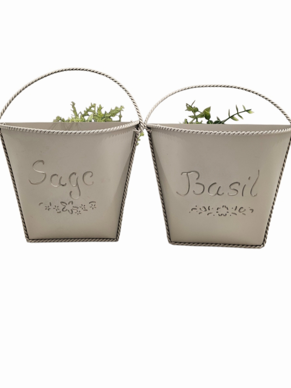 Sage & Basil Metal Wall Planters -Home Decor